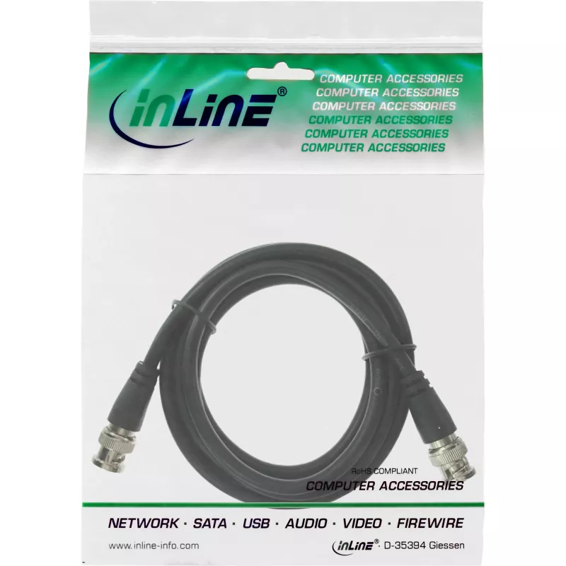BNC Video kabelis RG59 75 omi 5 m InLine 10805