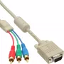 InLine VGA RGB kabelis, VGA vīrišķais / 3x RCA vīrišķais, 2 m
