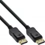 InLine DisplayPort kabelis melns, apzeltīti kontakti, 1,5 m