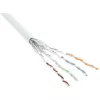 komutācijas kabelis InLine S/FTP PiMF Cat.6 AWG27 PVC CU 100 m, balta