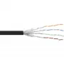 InLine komutācijas kabelis S/FTP PiMF Cat.6 melns AWG27 PVC CU 100m