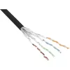 InLine komutācijas kabelis S/FTP PiMF Cat.6 melns AWG27 PVC CU 100m