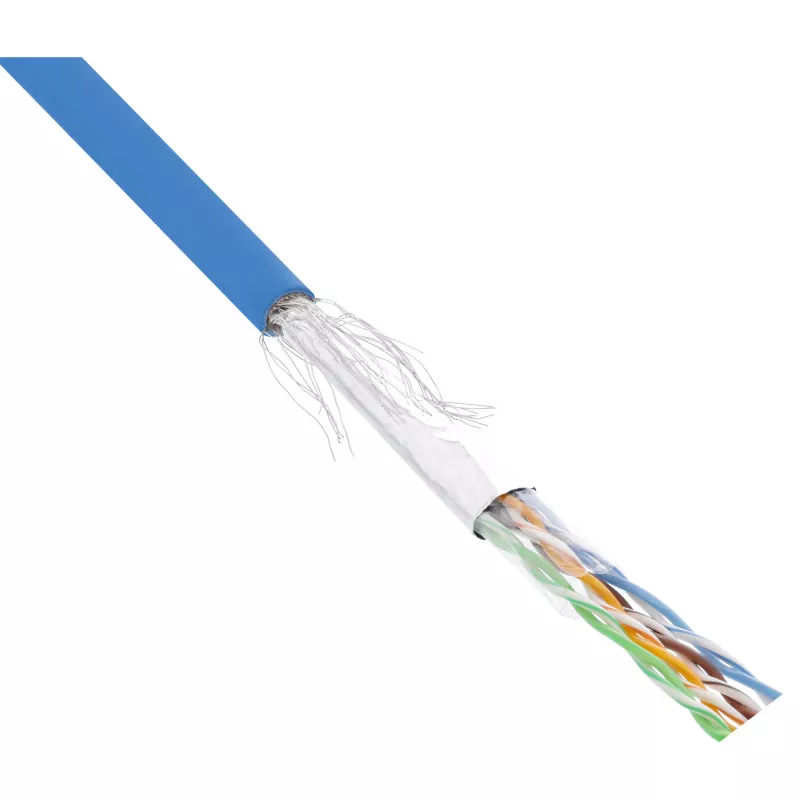 InLine komutācijas kabelis SF/UTP Cat.5e AWG26 CCA PVC zils 100m
