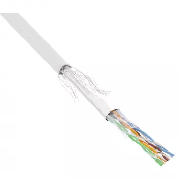 InLine komutācijas kabelis SF/UTP Cat.5e AWG26 CCA PVC balts 100m