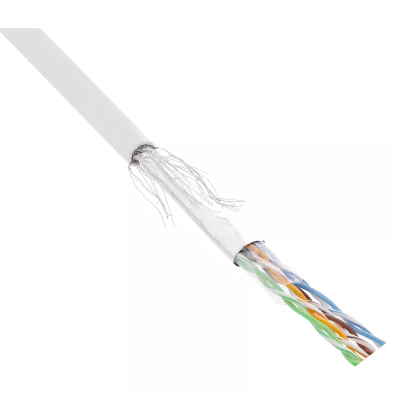 InLine komutācijas kabelis SF/UTP Cat.5e AWG26 CCA PVC balts 100m