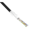 InLine komutācijas kabelis SF/UTP Cat.5e AWG26 CCA PVC melns 100m