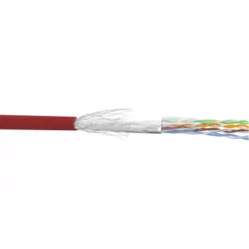 InLine komutācijas kabelis SF/UTP Cat.5e AWG26 CCA PVC sarkans 100 m