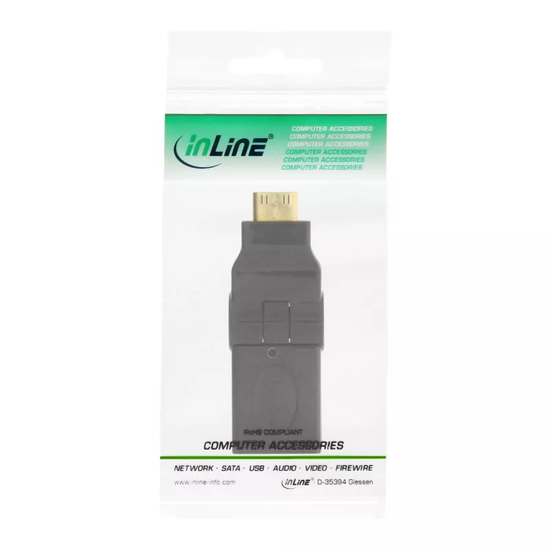 HDMI Adapter InLine 17690M HDMI A female / HDMI C male swing type gold plated