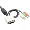 InLine KVM pārslēgs 2 portu DVI-D USB ar audio