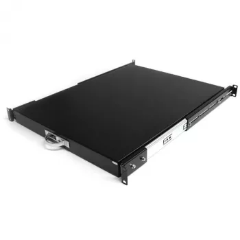 StarTech.com 1U bīdāms servera plaukta montāžas tastatūras plaukts, 55 mārciņas (25 kg), 22 collas (55 cm) dziļš tērauda izvelkams atvilktnis 19 collu AV, tīkla iekārtu plauktam