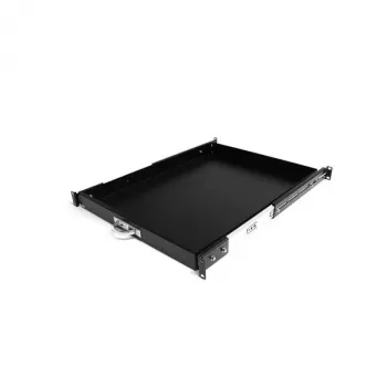 StarTech.com 1U bīdāms servera plaukta montāžas tastatūras plaukts, 55 mārciņas (25 kg), 22 collas (55 cm) dziļš tērauda izvelkams atvilktnis 19 collu AV, tīkla iekārtu plauktam