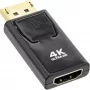 InLine pārveidotājs DisplayPort vīrišķais / HDMI sievišķais, 4K/60Hz, ar audio