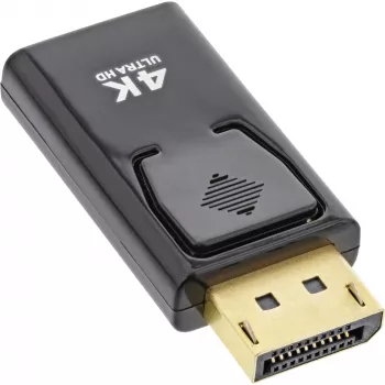 InLine pārveidotājs DisplayPort vīrišķais / HDMI sievišķais, 4K/60Hz, ar audio