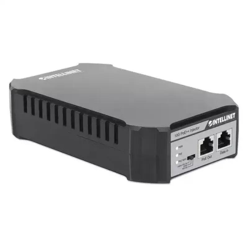 Intellinet 10G PoE++ inžektors 95 W ports, atbilst IEEE 802.3bt (4PPoE) standartam, metāla korpuss, iespēja montēt pie sienas