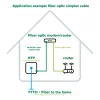 Vienmoda optiskās šķiedras simpleksa kabelis InLine LC/APC (8°) uz SC/APC (8°) 9/125µm OS2, 40 m