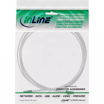 InLine optisko šķiedru simpleksais kabelis FTTH LC/APC 8° uz LC/APC 8° 9/125µm OS2 2 m
