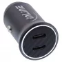 InLine USB car power adapter power delivery, 2x USB-C, Melns