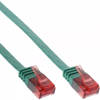 InLine plakans Ultraslim komutācijas kabelis U/UTP Cat.6 Gigabit ready zaļa 3m