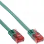 InLine plakans Ultraslim komutācijas kabelis U/UTP Cat.6 Gigabit ready zaļa 3m