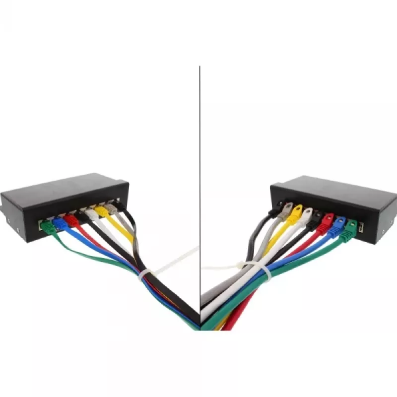 InLine plakans Ultraslim komutācijas kabelis U/UTP Cat.6 Gigabit ready zaļa 3m