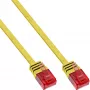 InLine plakans Ultraslim komutācijas kabelis U/UTP Cat.6 Gigabit gatavs dzeltens 1 m