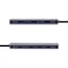 InLine USB 3.2 Gen.2 centrmezgls, 4x USB-C + 3x USB-A, PD 100W, alumīnijs, pelēks