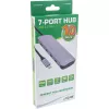 InLine USB 3.2 Gen.2 centrmezgls, 4x USB-C + 3x USB-A, PD 100W, alumīnijs, pelēks
