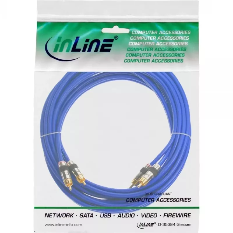 InLine Premium RCA Audio kabelis 2x RCA spraudnis / spraudnis apzeltīts 7m