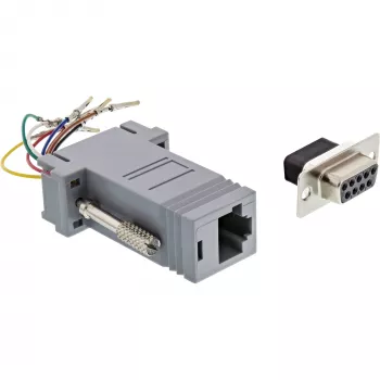 InLine adapteris 9 kontaktu Sub-D ligzda RJ45 ligzda 68889B InLine