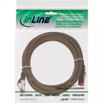 InLine komutācijas kabelis S/FTP PiMF Cat.6 250 MHz PVC varš brūns 25m