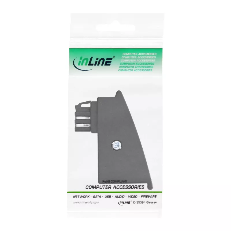 Adapter InLine TAE‑F vīr. uz RJ45 siev. 8P2C, priekš Fritzbox, melns