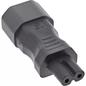 InLine strāvas adapteris IEC 60320 C14 / C7, 3 kontaktu IEC ierīce uz 2 kontaktu