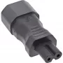 InLine strāvas adapteris IEC 60320 C14 / C7, 3 kontaktu IEC ierīce uz 2 kontaktu