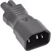 InLine strāvas adapteris IEC 60320 C14 / C7, 3 kontaktu IEC ierīce uz 2 kontaktu