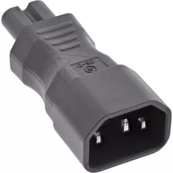 InLine strāvas adapteris IEC 60320 C14 / C7, 3 kontaktu IEC ierīce uz 2 kontaktu