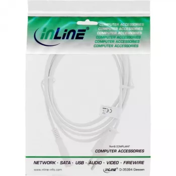InLine strāvas kabelis, Euro vīrišķais / Euro8 vīrišķais, balts, 1,5 m