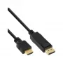 InLine 16 gab. lieltirgus iepakojums DisplayPort–HDMI pārveidotāja kabelis, melns, 3 m