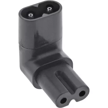 InLine strāvas adapteris IEC 60320 C8 / C7, leņķveida uz augšu/uz leju 2 kontaktu