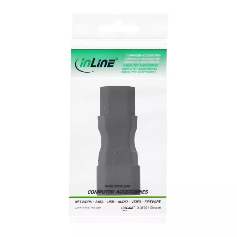 InLine strāvas adapteris IEC 60320 C14 / C13, 3 kontaktu, aukstajām ierīcēm