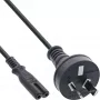 InLine strāvas vads, , Austrālijas spraudnis uz Euro8 spraudni, melns, 1,8 m