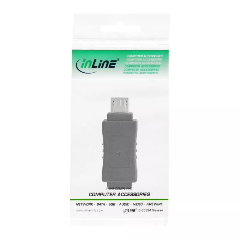 InLine Micro USB Adapter Micro-B spraudnis / Mini USB 5 Pin sievišķā