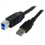 StarTech.com 3m Melns SuperSpeed USB 3.0 kabelis A uz B - v/v, 3 m, USB A, USB B, USB 3.2 Gen 1 (3.1 Gen 1), vīrišķais/vīrišķais, melns