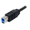 StarTech.com 3m Melns SuperSpeed USB 3.0 kabelis A uz B - v/v, 3 m, USB A, USB B, USB 3.2 Gen 1 (3.1 Gen 1), vīrišķais/vīrišķais, melns