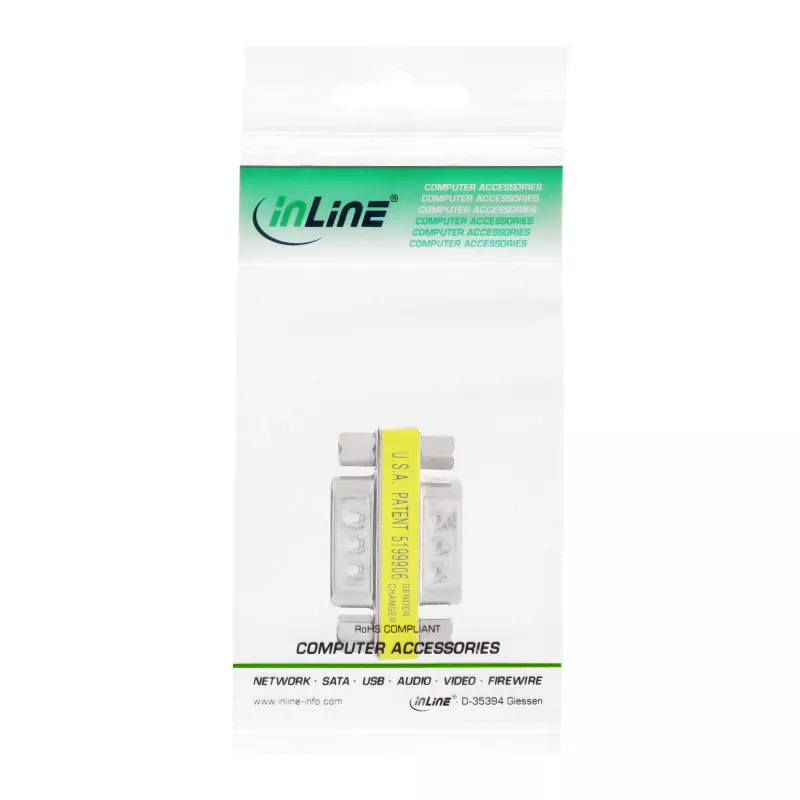 InLine Gender Changer Serial Adapter DB9 male / male 32214