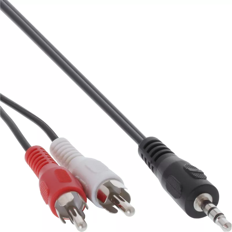 Audio kabelis 2x RCA vīr. InLine 89944 3.5mm Stereo vīr. 0.5m