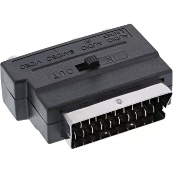 InLine Scart adapteris Scart vīrišķais / 3x RCA un S-VHS video ieeja/izeja