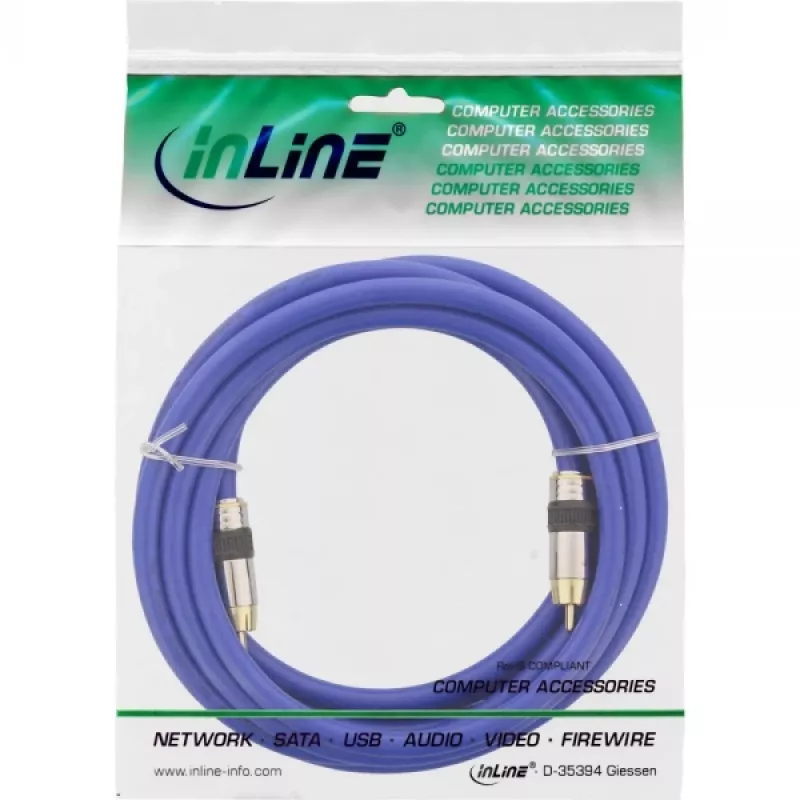 InLine Premium RCA Video & Digital Audio kabelis RCA vīr. / vīr. zeltīts 3m