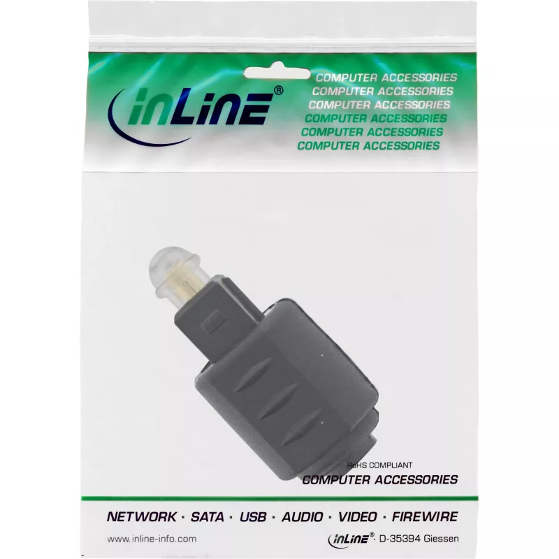 Optiskā audio savienotāja pāreja 3,5 mm ligzda / Toslink spraudnis InLine 89907