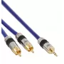 InLine Audio uzlabots kabelis 2x RCA vīr. / 3,5 mm vīr. apzeltīti kontakti 10 m