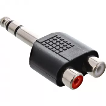 Audio adapteris 6,3 mm stereo vīrišķais / 2x RCA sievišķā InLine 99323